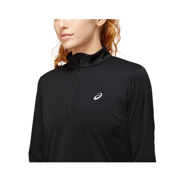 Camiseta Asics Core Zip Top Manga Larga Negro Mujer 5 Camiseta Asics Core Zip Top Manga Larga Negro Mujer - Imagen 3
