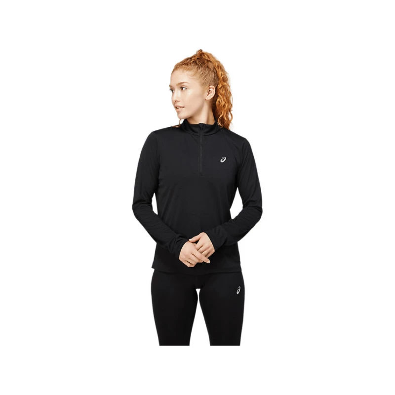 Camiseta Asics Core Zip Top Manga Larga Negro Mujer 7 Camiseta Asics Core Zip Top Manga Larga Negro Mujer - Imagen 5