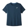 Camiseta Brooks Atmosphere Manga Corta Azul Marino -Saucony || BROOKS Ventas camiseta brooks atmosphere manga corta azul marino
