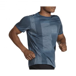 Camiseta Brooks Distance Graphic Manga Corta Azul Gris -Saucony || BROOKS Ventas camiseta brooks distance graphic manga corta azul gris 3