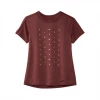 Camiseta Brooks Distance Graphic Manga Corta Marrón Mujer