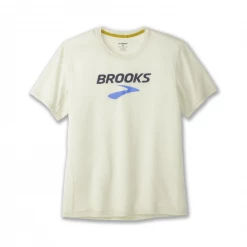 Camiseta Brooks Distance Manga Corta Blanco Roto