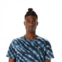 Camiseta Manga Corta Asics Wild Camo SS Top Azul -Saucony || BROOKS Ventas camiseta manga corta asics wild camo ss top azul 3