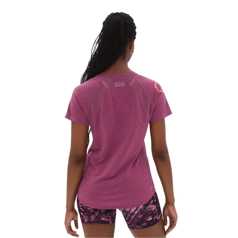 Camiseta New Balance Printed Impact Run Manga Corta Rosa Mujer 5 Camiseta New Balance Printed Impact Run Manga Corta Rosa Mujer - Imagen 3