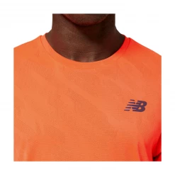 Camiseta New Balance Q Speed Jacquard Naranja -Saucony || BROOKS Ventas camiseta new balance q speed jacquard naranja 3