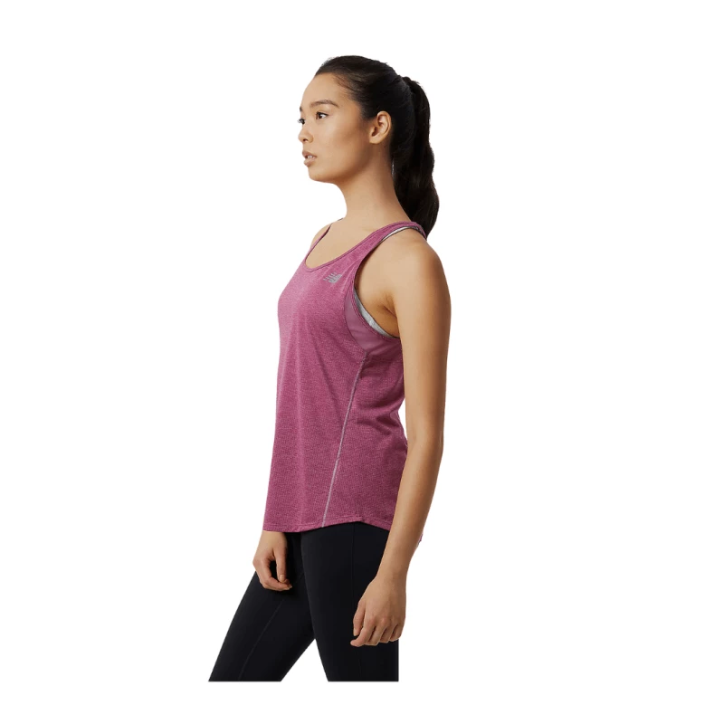 Camiseta New Balance Sin Mangas Impact Run Fucsia Mujer 4 Camiseta New Balance Sin Mangas Impact Run Fucsia Mujer - Imagen 2