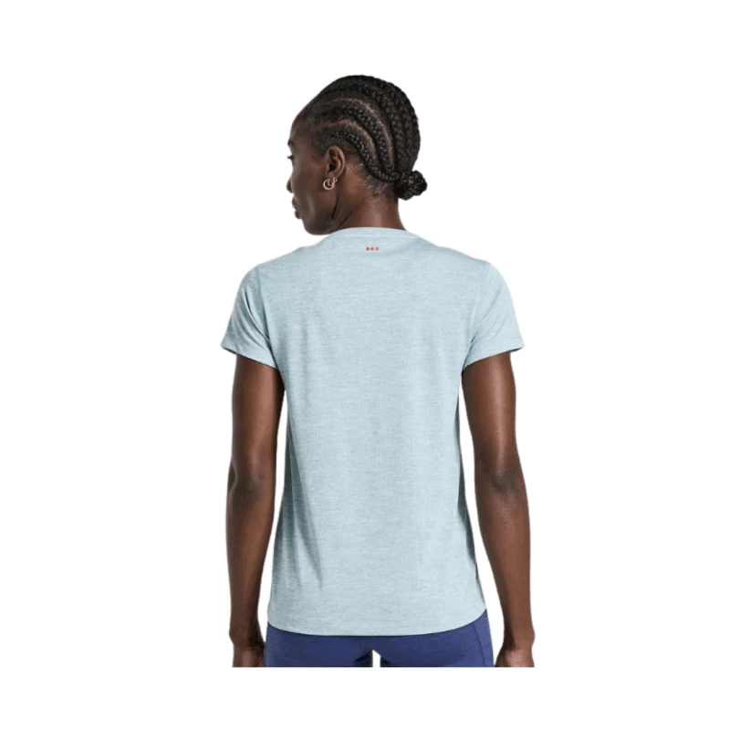 Camiseta Saucony Stopwatch Gris Mujer 4 Camiseta Saucony Stopwatch Gris Mujer - Imagen 2