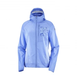 Chaqueta Cortavientos Salomon Cross Bonatti Wind Azul Mujer
