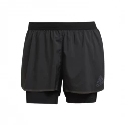 Pantalón Corto Adidas Adizero 2 In 1 Negro Mujer