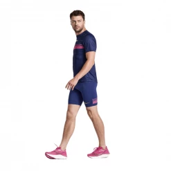Pantalón Corto Apretado Saucony Elite Azul Rosa -Saucony || BROOKS Ventas pantalon corto apretado saucony elite azul rosa 3