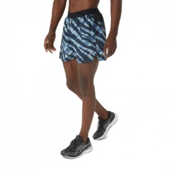 Pantalón Corto Asics Wild Camo 5IN Azul Negro -Saucony || BROOKS Ventas pantalon corto asics wild camo 5in azul negro 2