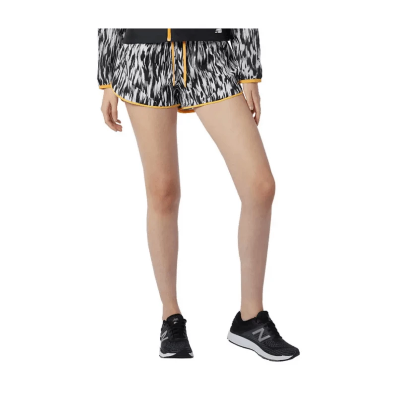 Pantalón Corto New Balance Printed Fast Flight Split Blanco Negro Mujer 5 Pantalón Corto New Balance Printed Fast Flight Split Blanco Negro Mujer - Imagen 3