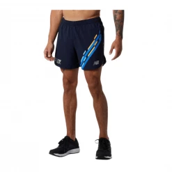 New Balance Pantalones Cortos London Edition Graphic Impact 5 Azul