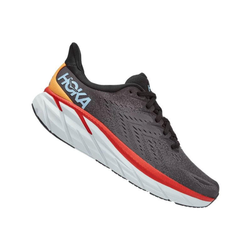 Hoka One One Zapatilla Hoka Clifton 8 Negra Rojo AW22 4 Hoka One One Zapatilla Hoka Clifton 8 Negra Rojo AW22 - Imagen 2