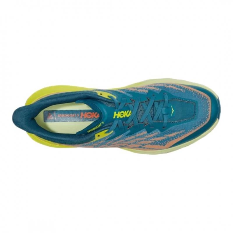 Zapatilla Hoka One One Speedgoat 5 Wide Azul Coral Verde AW22 8 Zapatilla Hoka One One Speedgoat 5 Wide Azul Coral Verde AW22 - Imagen 6