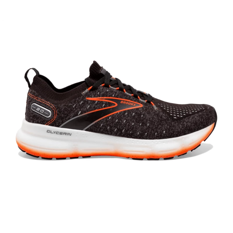 Zapatillas Brooks Glycerin 20 StealthFit Negro Naranja AW22 3 Zapatillas Brooks Glycerin 20 StealthFit Negro Naranja AW22