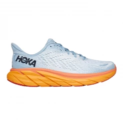 Zapatillas Hoka One One Clifton 8 Celeste Naranja AW22 Mujer -Saucony || BROOKS Ventas zapatillas hoka one one clifton 8 celeste naranja aw22 mujer 2