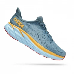 Zapatillas Hoka One One Clifton 8 Wide Azul Naranja AW22 -Saucony || BROOKS Ventas zapatillas hoka one one clifton 8 wide azul naranja aw22 2